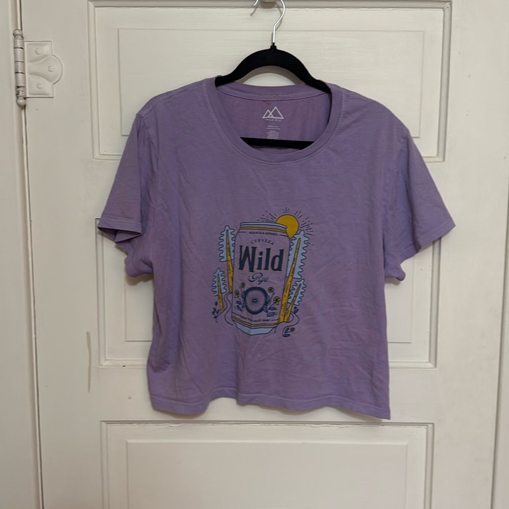 Wild Rye, crop graphic tee, L